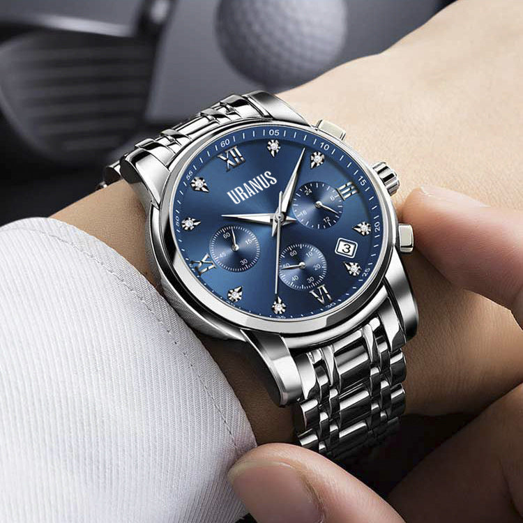 Simple Men's Automatic Quartz Non-mechanical Waterproof Watch