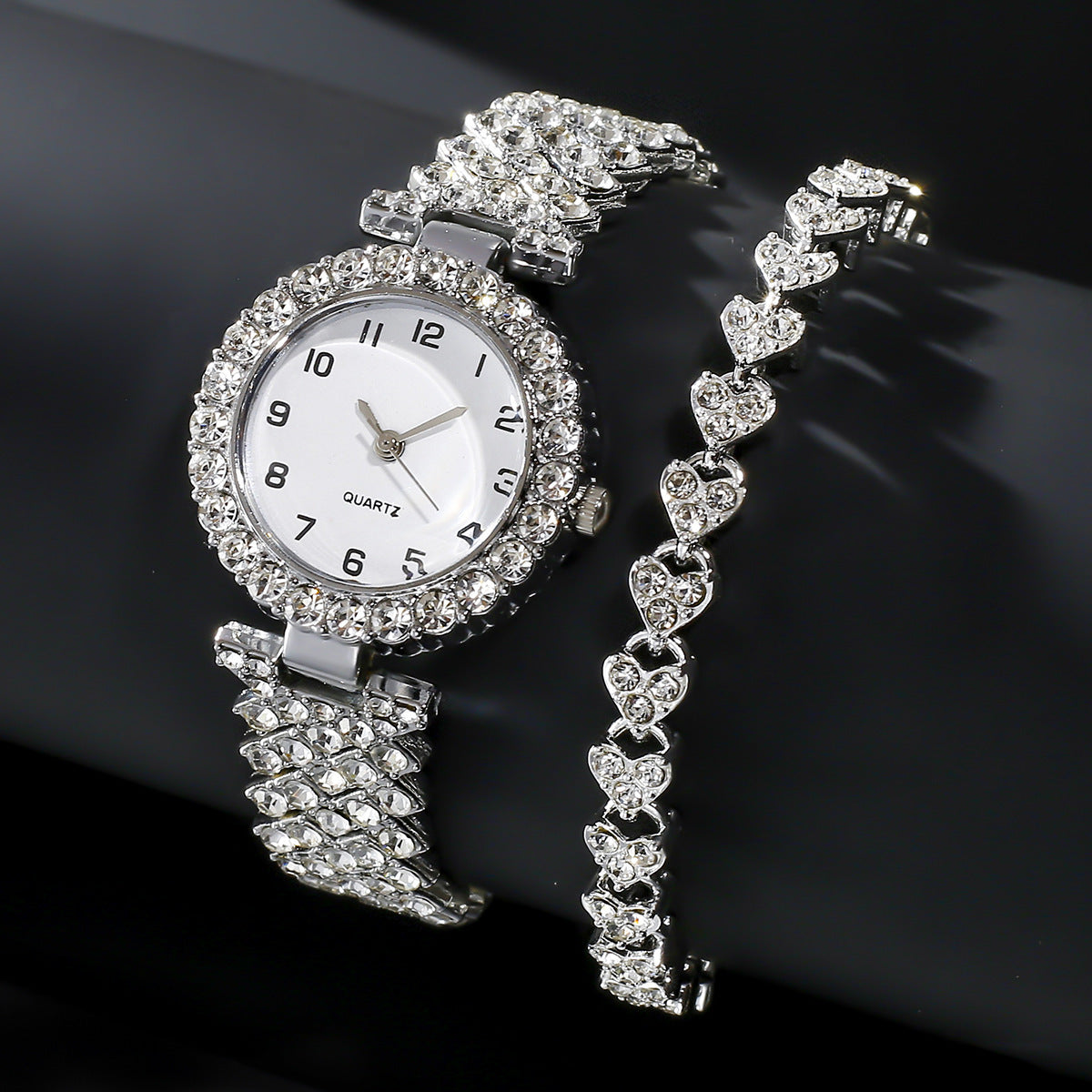 Fashion Jewelry 2pcs Luxury Fashion Women Watch