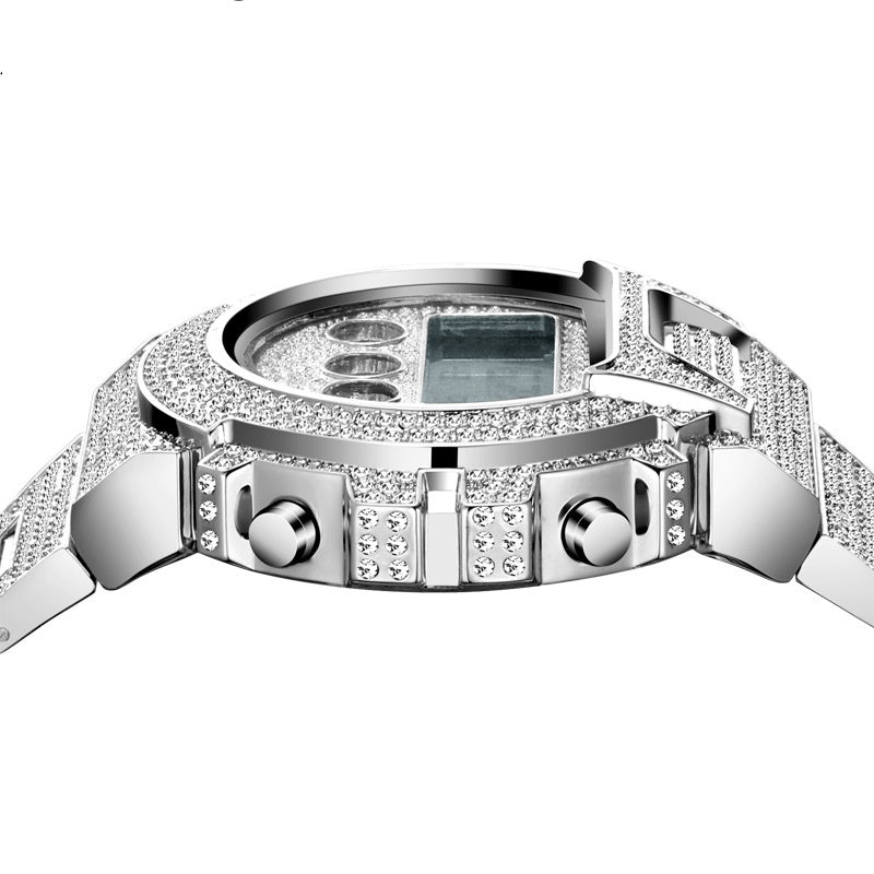High-end full diamond waterproof men's watch