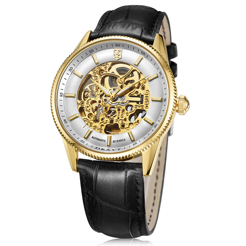 Fully hollow automatic mechanical watch waterproof luminous men's watch