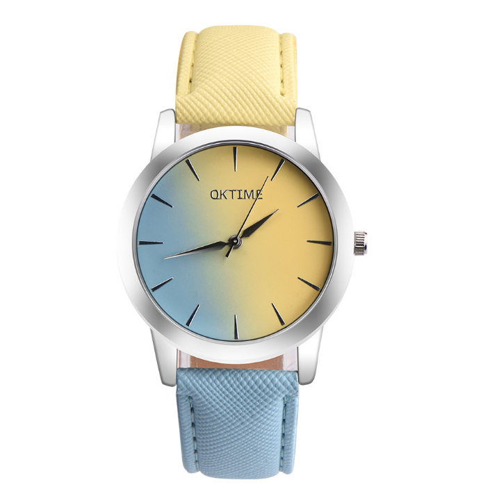 Fashion Casual Retro Rainbow Design Watch Women