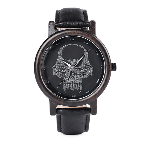 BOBO BIRD P24 Unisex Bamboo Wood Watch Halloween
