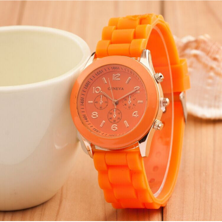 Foreign trade explosions Geneva jelly silicone watch GENEVA