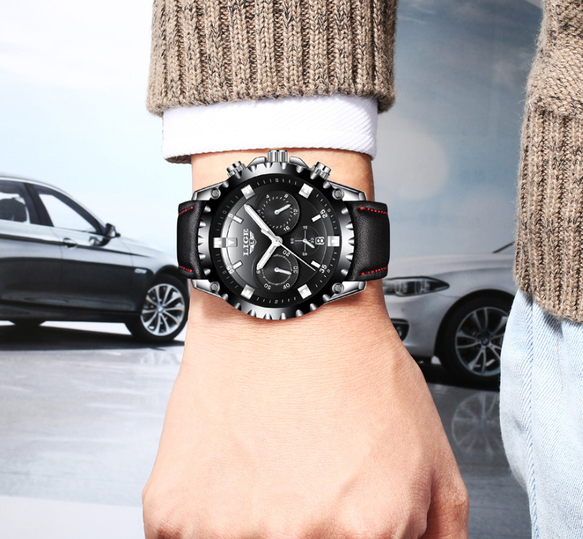 Multifunctional business sports and leisure fashion waterproof quartz watch