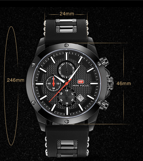 Explosion models hot fashion business men's watch three eye timing sports quartz watch