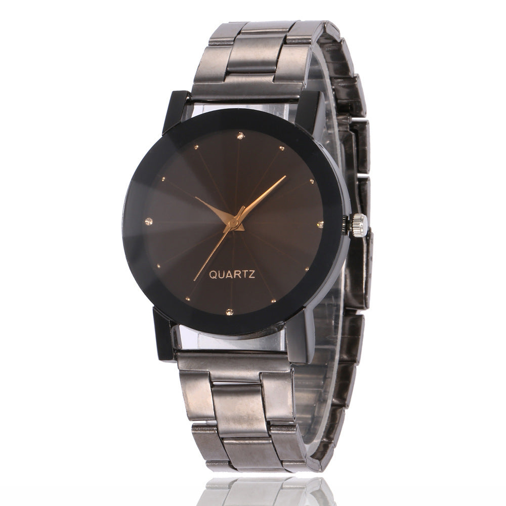 Simple Tawny Changeable Cut Glass Mirror Quartz Watch