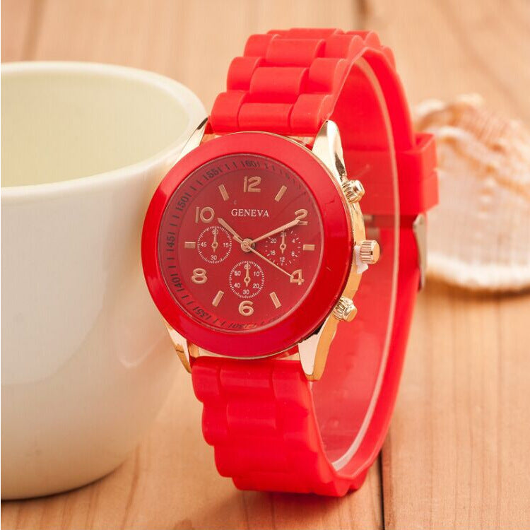 Foreign trade explosions Geneva jelly silicone watch GENEVA