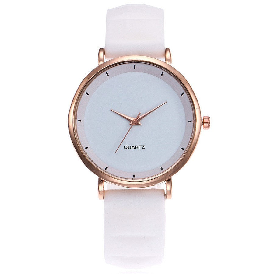 Silicone watch fashion ultra-thin three-pin simple student