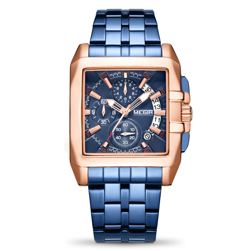 Business Men's Watch Trend Chronograph Steel Band Cross-Border