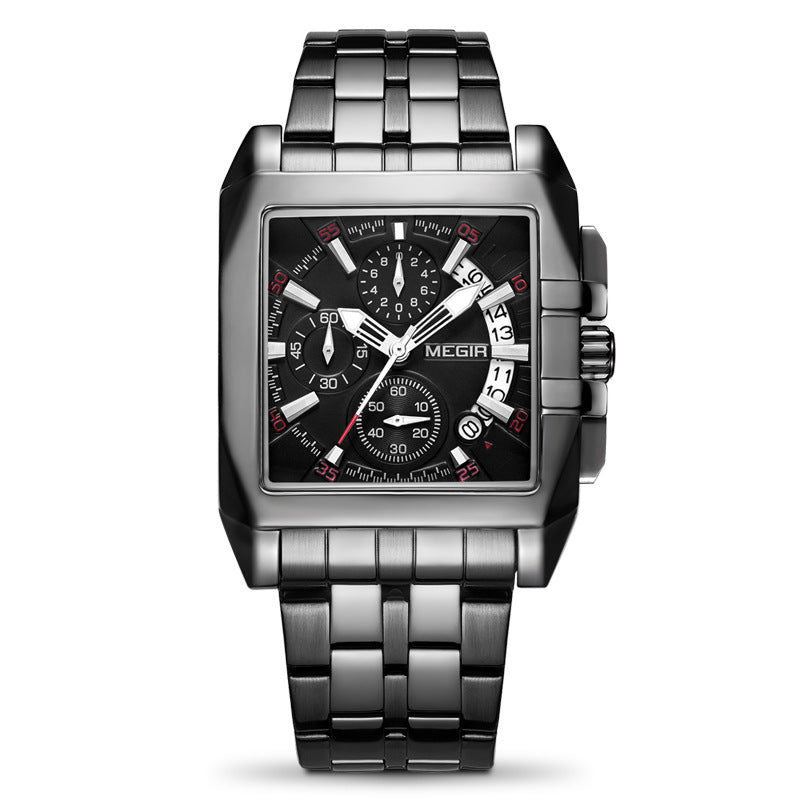 Business Men's Watch Trend Chronograph Steel Band Cross-Border