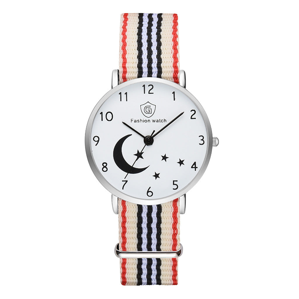 Fashion Watch For Women Bracelet Set Casual Canvas Strap