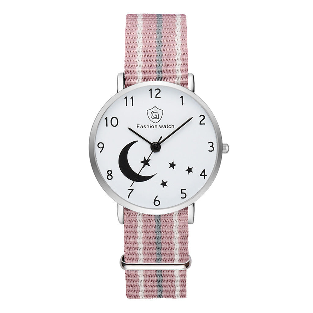 Fashion Watch For Women Bracelet Set Casual Canvas Strap