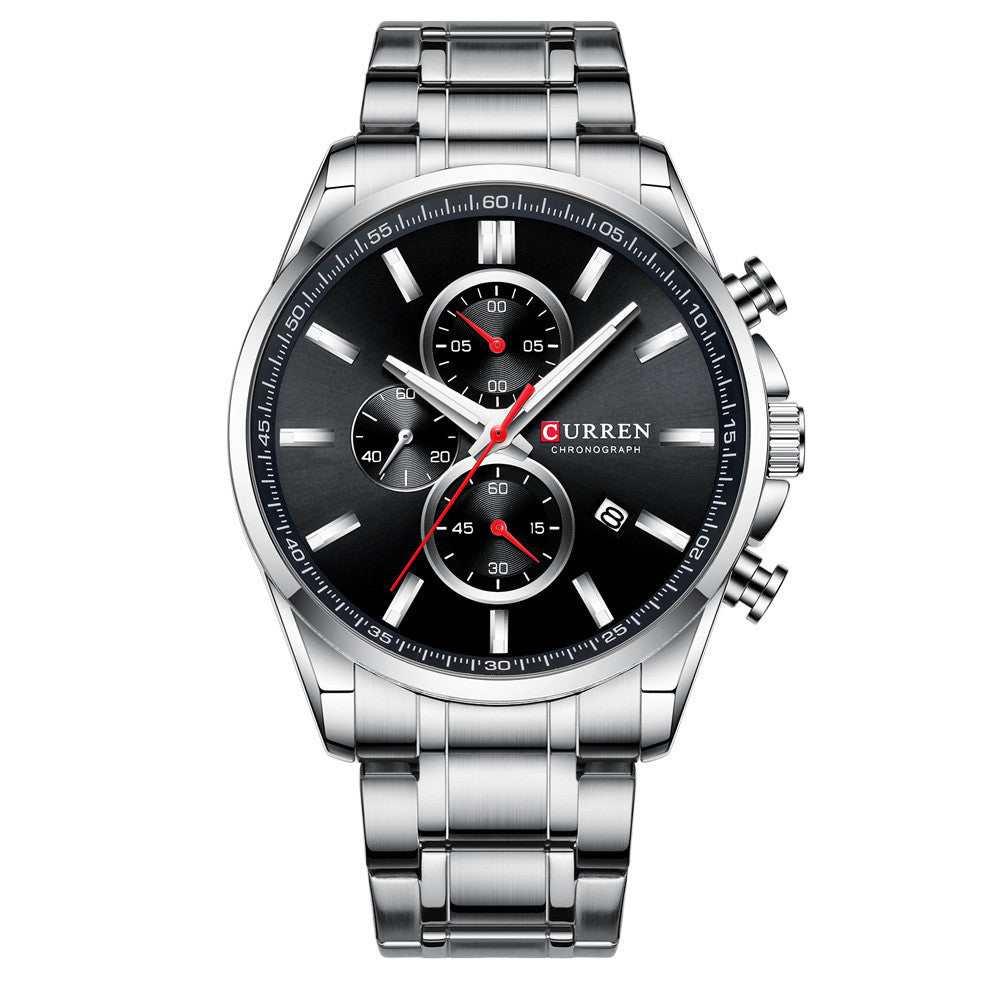 Men'S Watch Waterproof Quartz Watch Six-Hand Watch