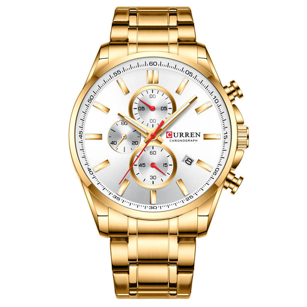 Men'S Watch Waterproof Quartz Watch Six-Hand Watch