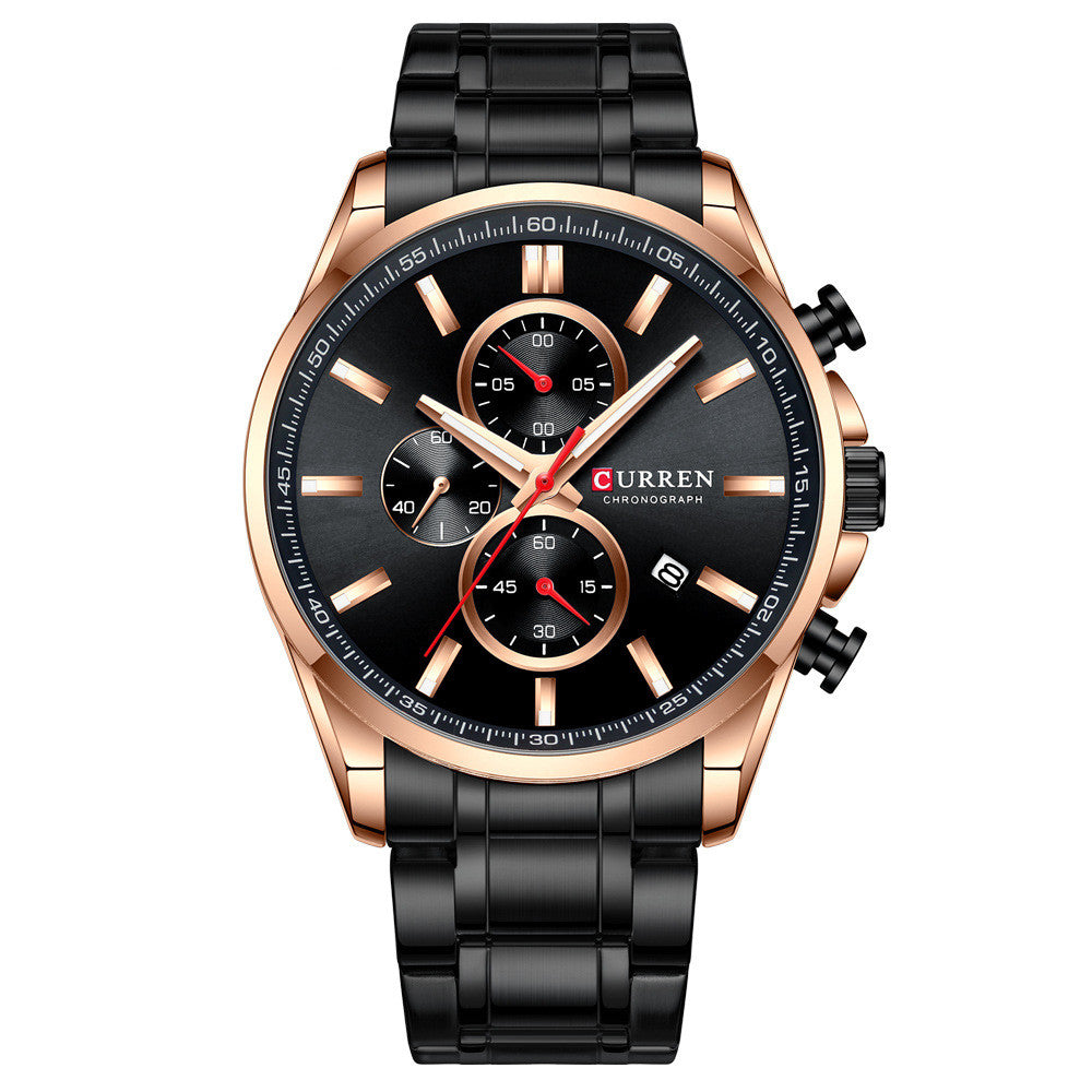 Men'S Watch Waterproof Quartz Watch Six-Hand Watch