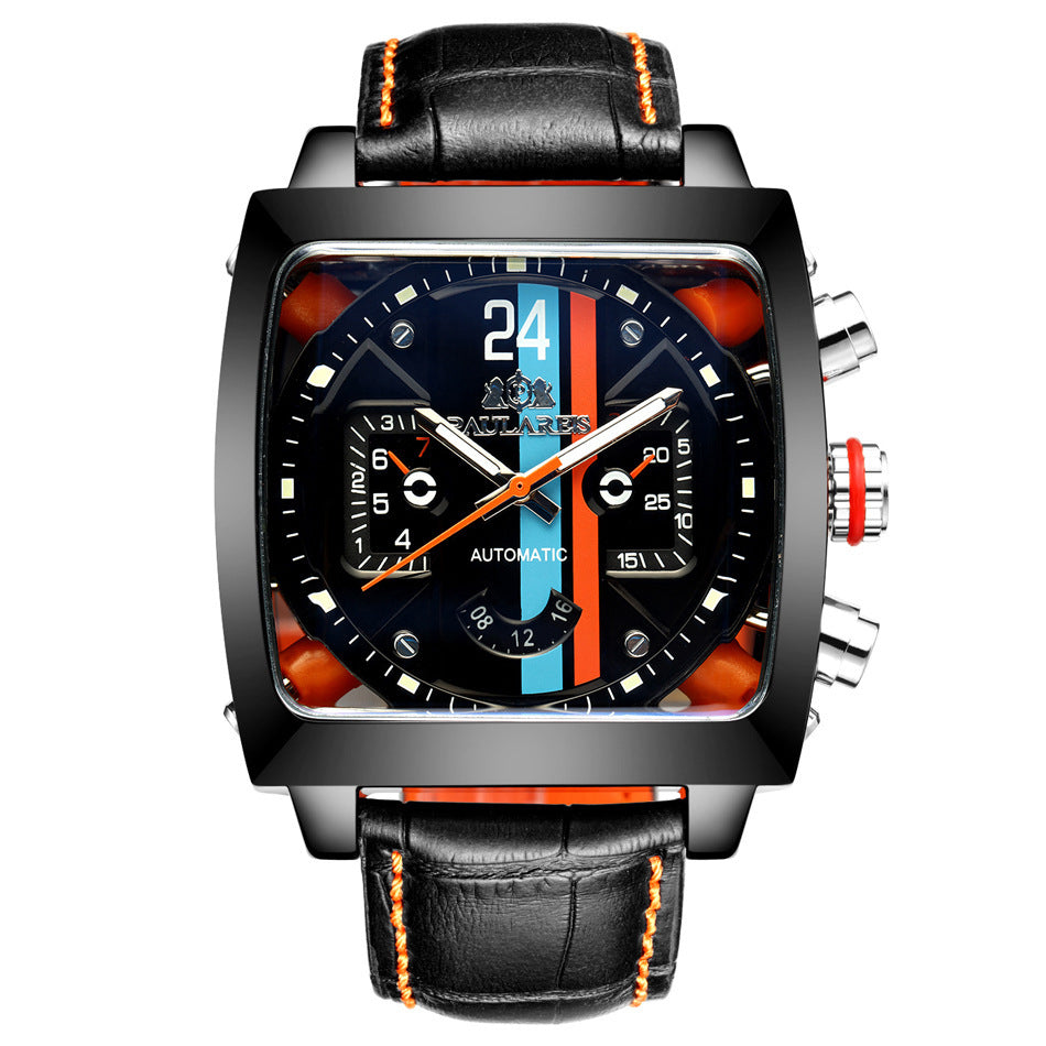 Automatic Self Wind Mechanical Genuine Leather