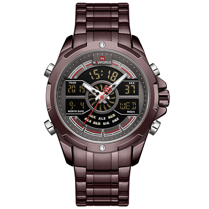 Waterproof Steel Band Men's Multifunctional Sports And Leisure Watch