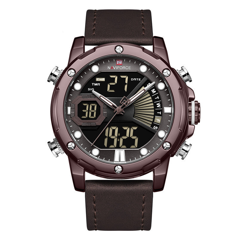 NAVIFORCE Lingxiang 9172 New Men's Watch Quartz Movement Belt Alloy Round Calendar Week Pointer Type