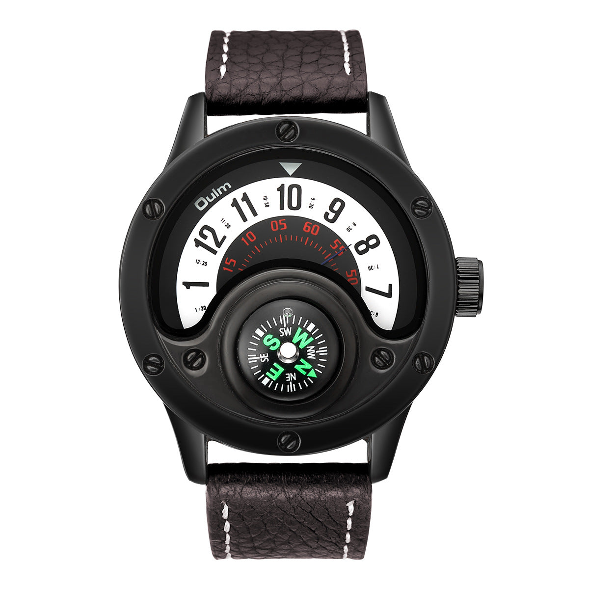 Unique Design Male Quartz Clock Men's Leather Strap Casual Wrist Watch