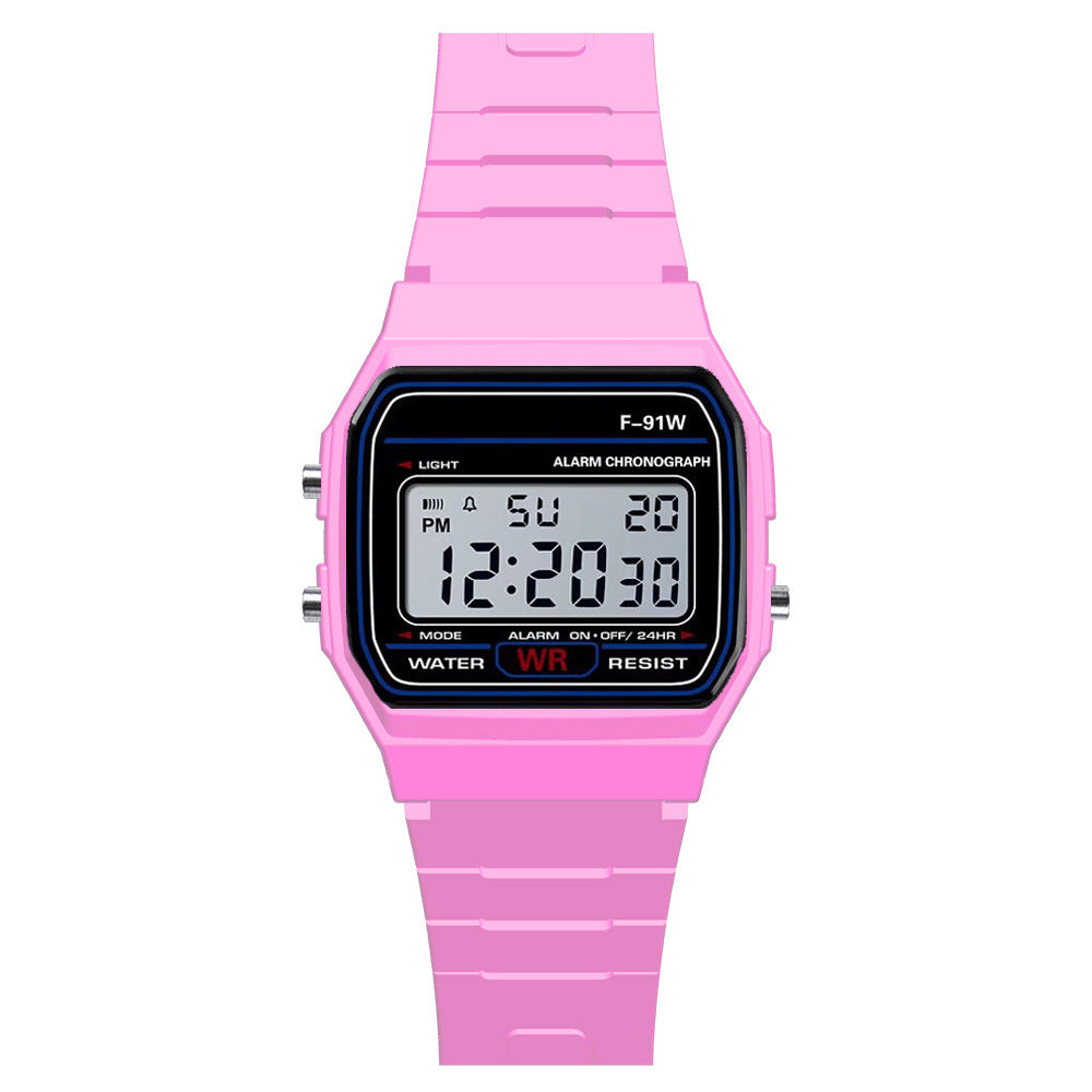 Digital Display Waterproof Round Watch Children Electronic Watch