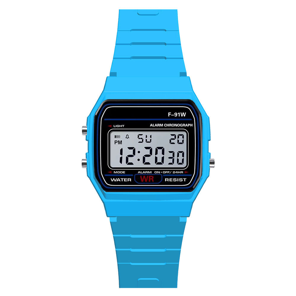 Digital Display Waterproof Round Watch Children Electronic Watch