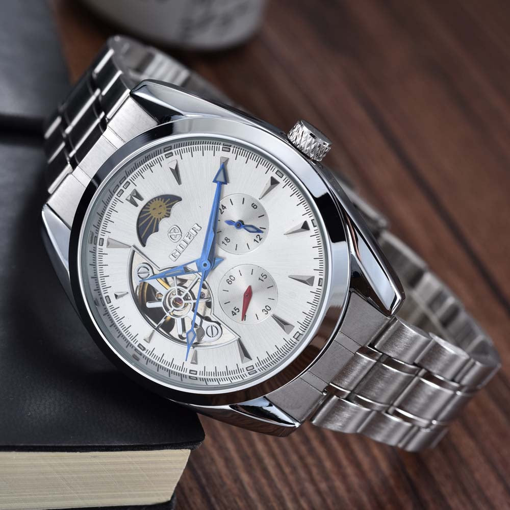 Relogio Masculino Men Tourbillon Watches Stainless Steel