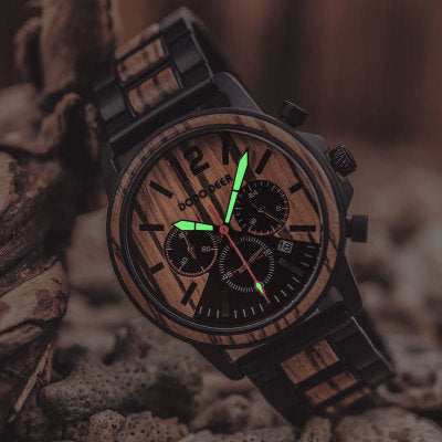 Csutomize Engrave logo Wood Watches for Mens