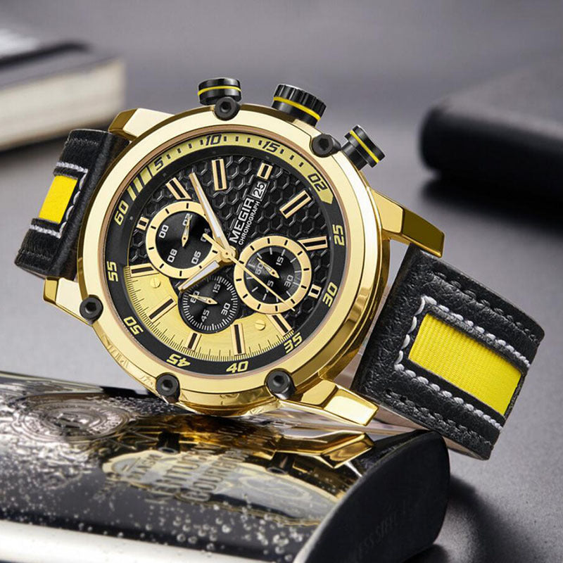 Six-pin Multi-function Watch Trendy Sports Multi-function Chronograph Men's Watch