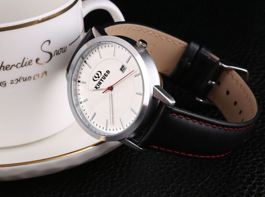 Black quartz watch