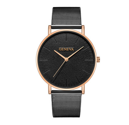 Mesh belt watch Men's fashion popular simple watch ultra-thin style Mesh belt watch