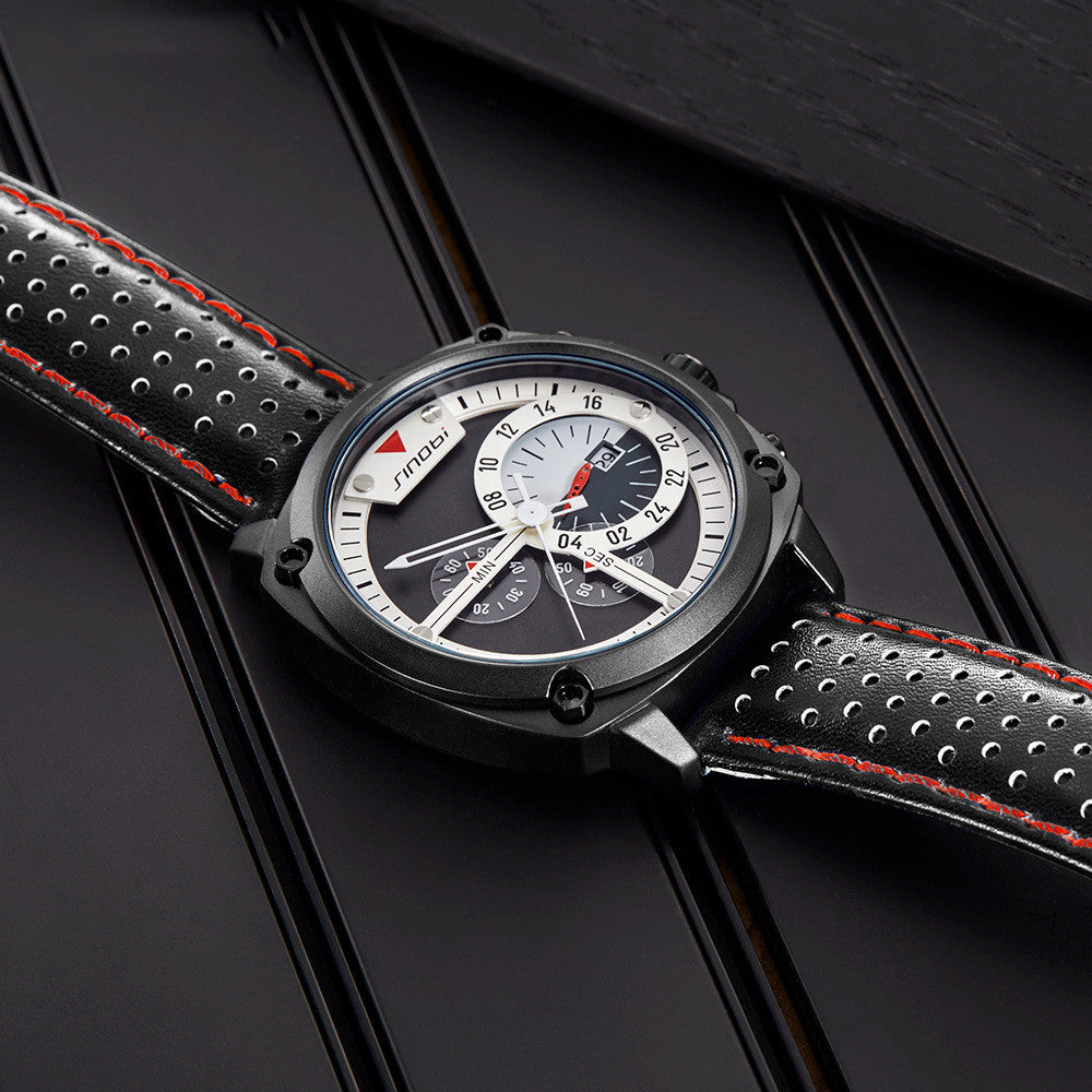 Multifunctional calendar waterproof quartz watch