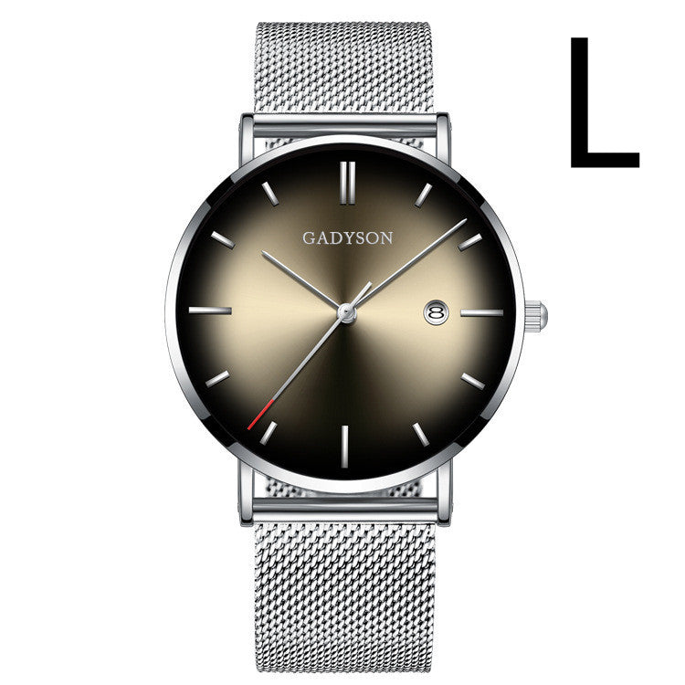Watch Men's Simple Color Steel Watch Gradient Quartz Watch