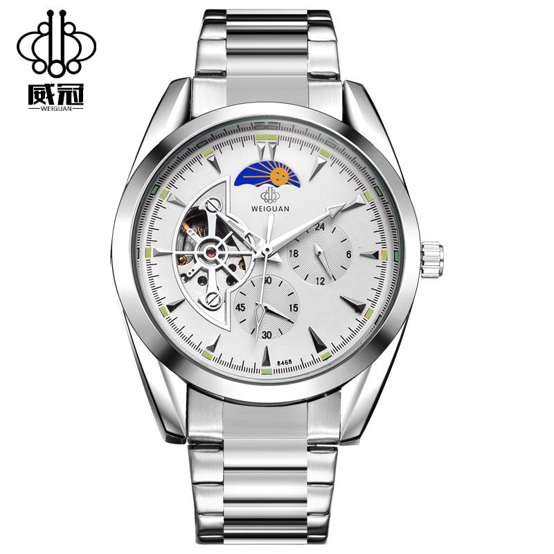 Wei Guan full automatic machinery fashion moon alternate function watches