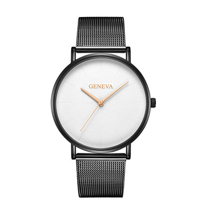 Mesh belt watch Men's fashion popular simple watch ultra-thin style Mesh belt watch