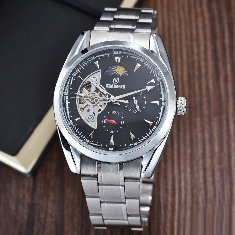 Relogio Masculino Men Tourbillon Watches Stainless Steel