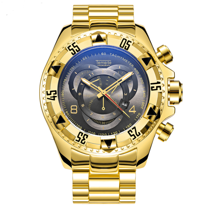 Explosion models watch men's fake three-eye luminous large