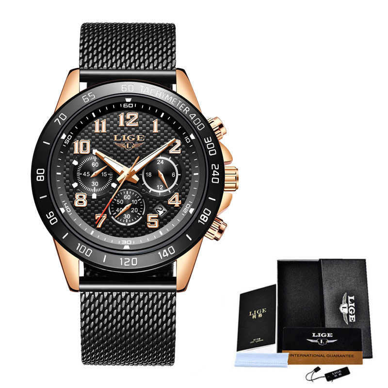 Men's Watch Multifunction Chronograph Men's Quartz Clock Waterproof Watch