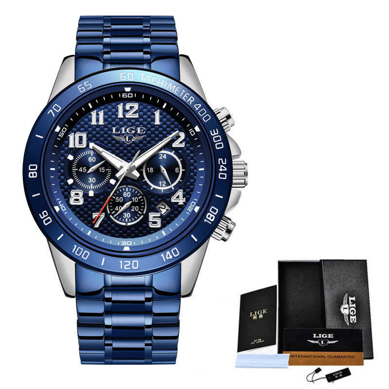 Men's Watch Multifunction Chronograph Men's Quartz Clock Waterproof Watch