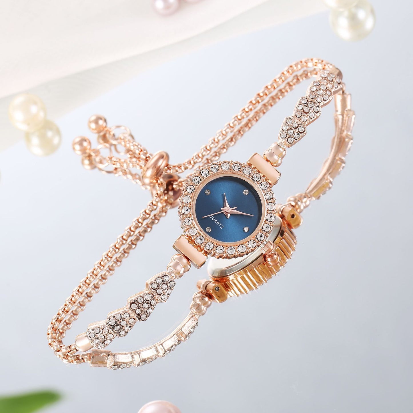 Fashion Luxury Women's Watch Gold Fine Strap Ladies Watch