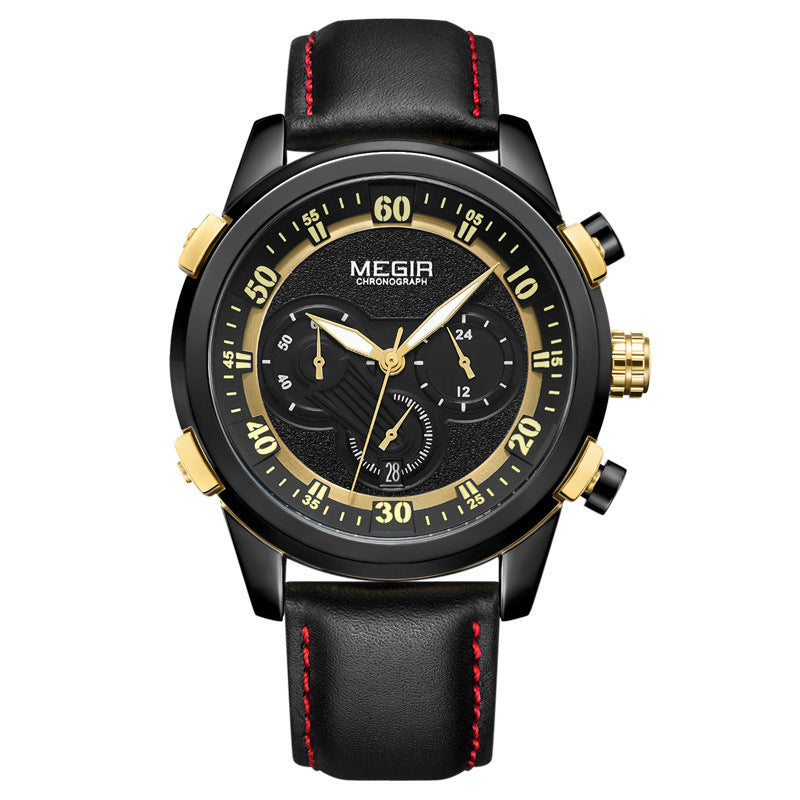 Watch Men's Multi-function Calendar Chronograph Men's Quartz Watch