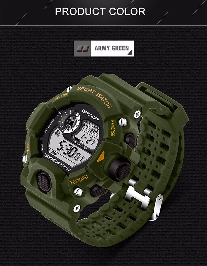 LED Watch Men Waterproof Sport Men Watch