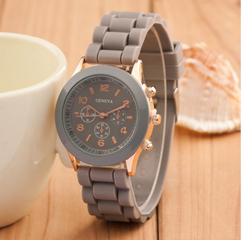 Foreign trade explosions Geneva jelly silicone watch GENEVA