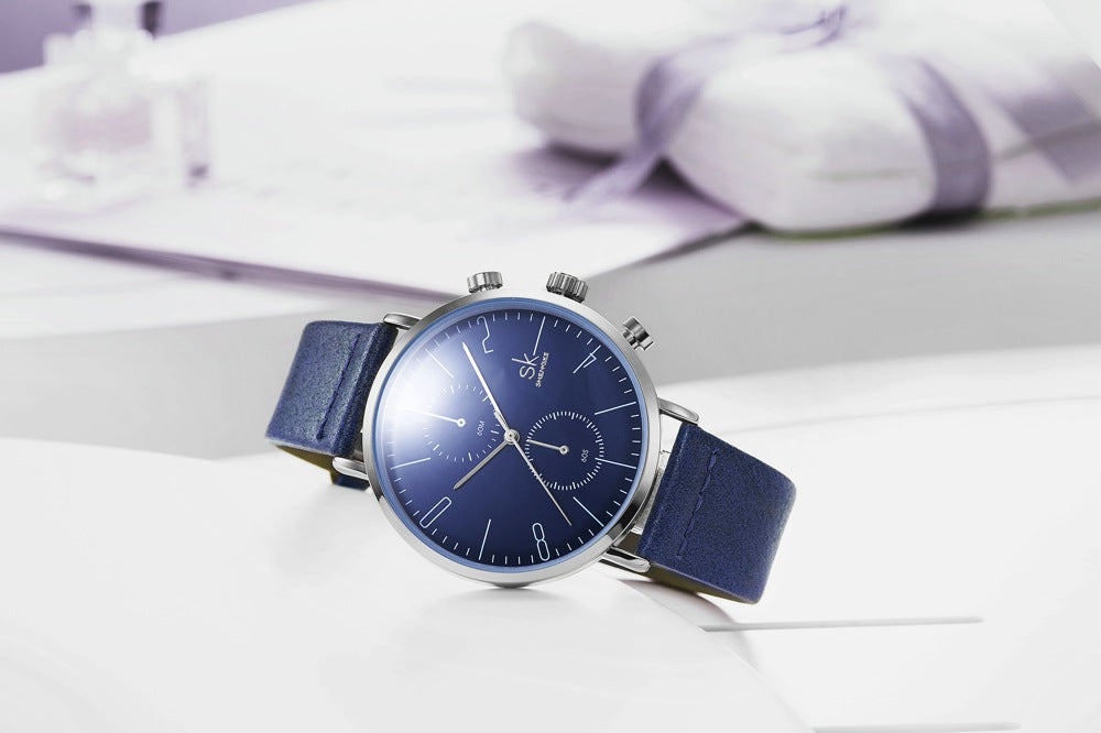 K8063 fashion creative two-eye dial quartz watch