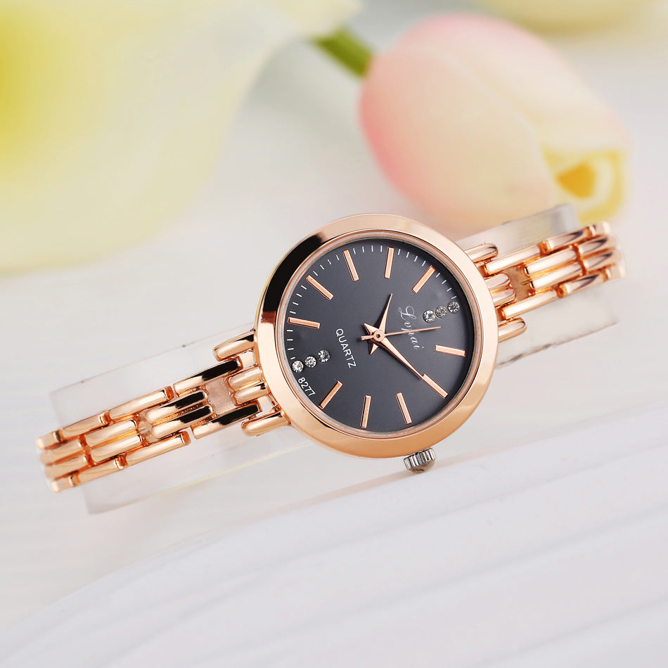 Narrow Strap Steel Strap Diamond Elegant Watch