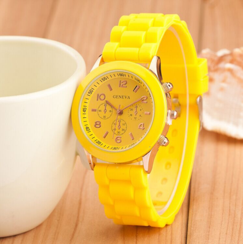Foreign trade explosions Geneva jelly silicone watch GENEVA