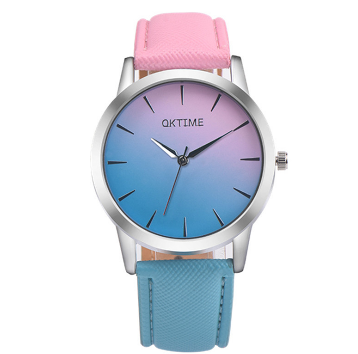 Fashion Casual Retro Rainbow Design Watch Women