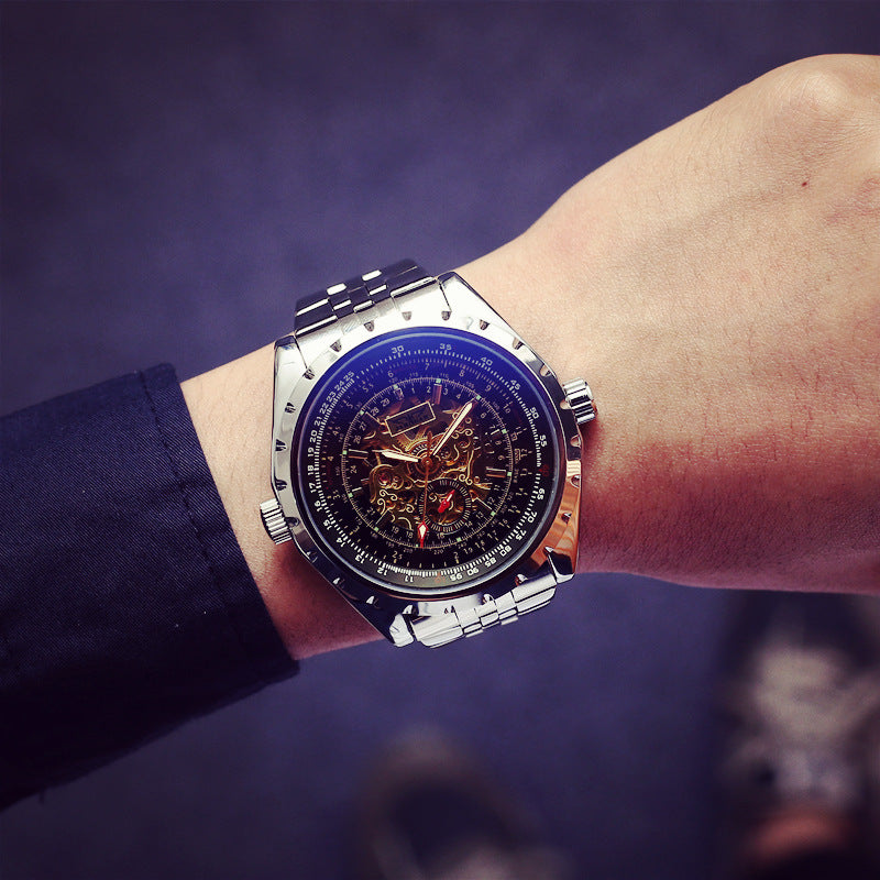 Precision Steel Hollow Automatic Mechanical Watch