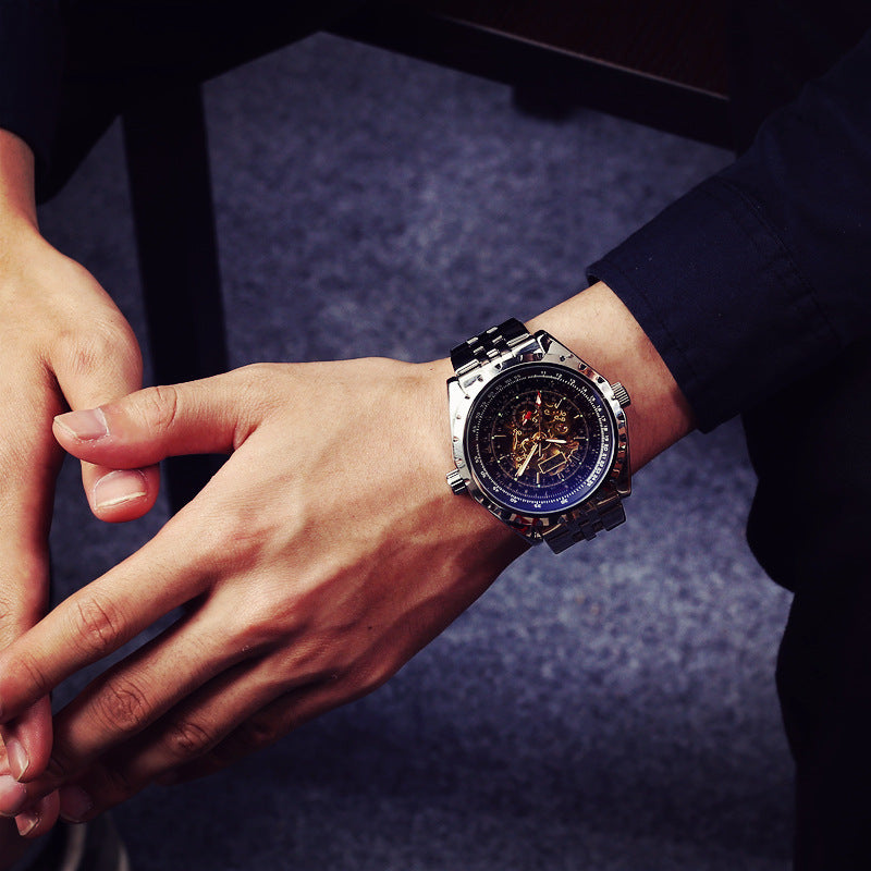 Precision Steel Hollow Automatic Mechanical Watch