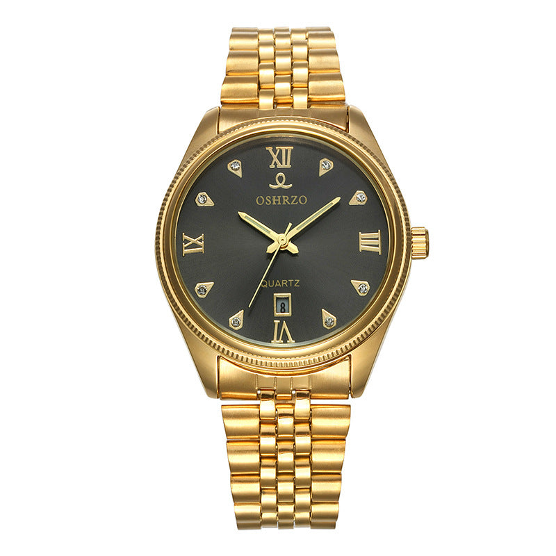 Watches non mechanical high grade men's steel belt