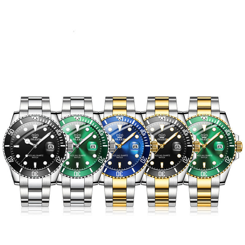 Orologio Da Polso Green Water Ghost Steel | Quadrante Luminoso Al Buio | Design Alla Moda